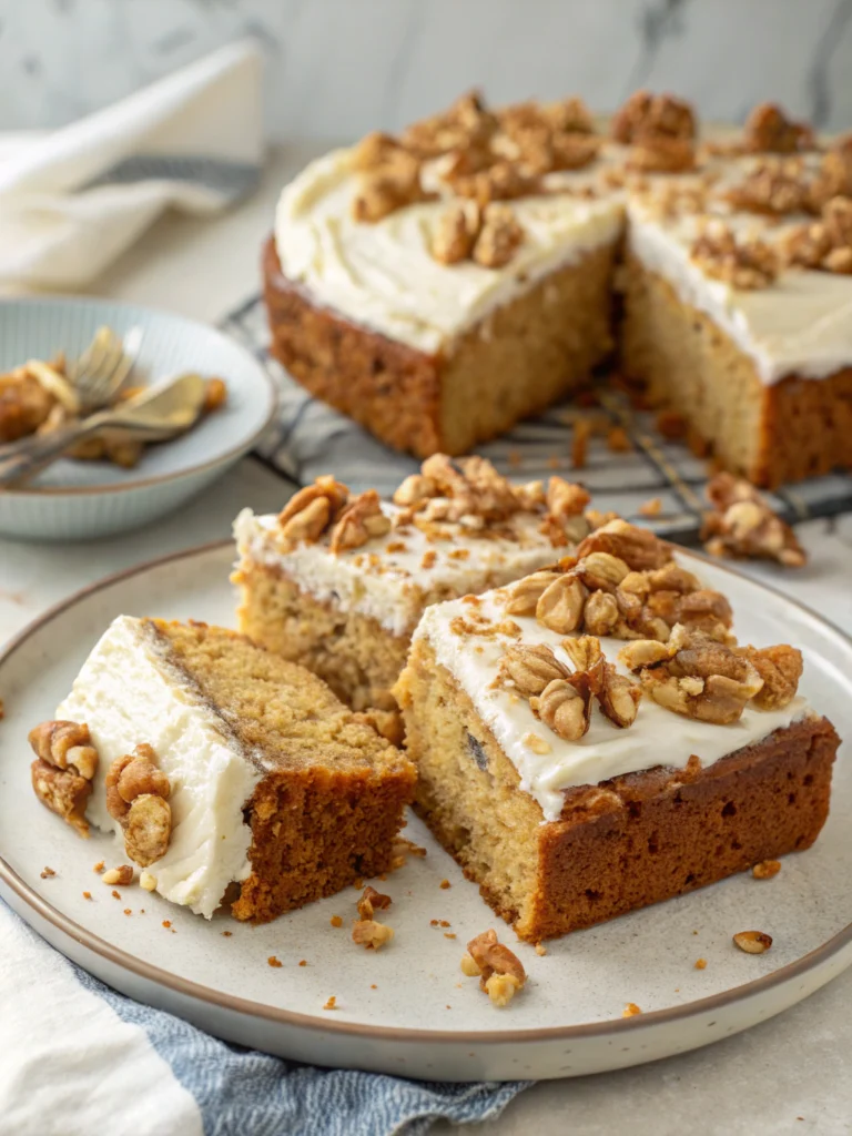 Banana Walnut Cream Cake Recipe
