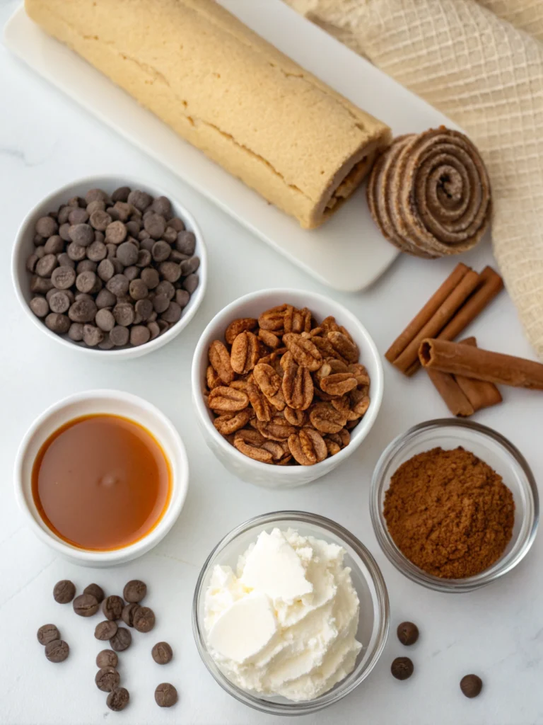 Chocolate Caramel Turtle Cake Rollingredients
