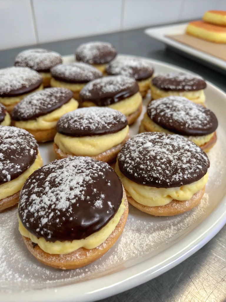 boston cream pie cookie bites​