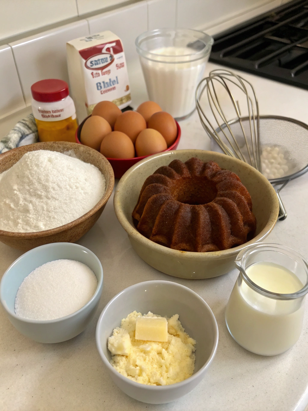 Ingredients for small bundt cake recipes